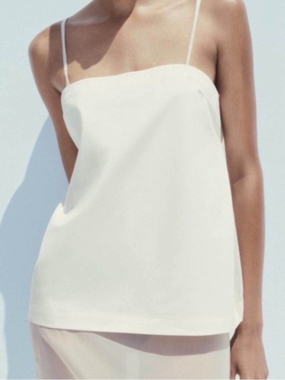 Zara Cream Organza Combination Top - Picture 2 of 9